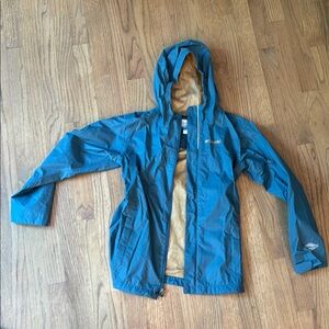 Columbia Blue Raincoat Lightweight Water-Resistant
